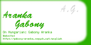 aranka gabony business card